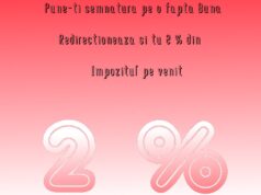 redirectioneaza 2% din impozitul pe venit