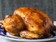 pui la cuptor cu sos de caise