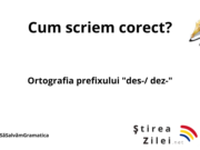 Cum scriem corect prefixul des- sau dez- Să salvăm gramatica!